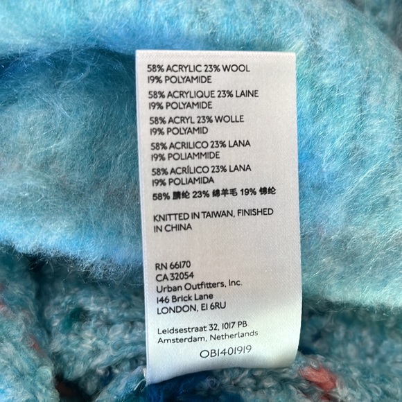 Free People Lily Pullover Sweater in Mosaic Sky Combo Size S NWT - Picture 12 of 13